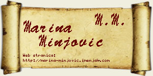 Marina Minjović vizit kartica